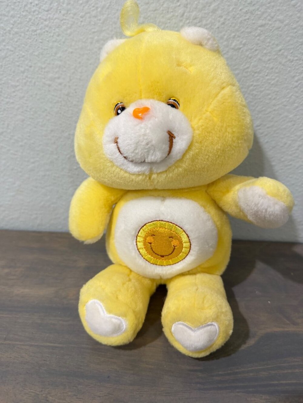 Vintage 2002 Funshine Bear Care Bear Plush Toy Stuffed Animal 10"